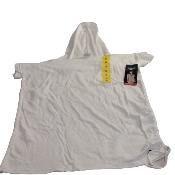 Speedo  White Hooded Swim Coverup Adjustable Length Size Small - Picture 2 of 10